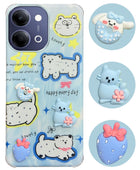 For Vivo Y11 | Vivo Y21 5G Back Cover Case (3D Cute Cartoons | Hard Back Side Soft | Matte Premium Finish | HD Printing)