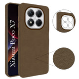 For Xiaomi Poco X7 Back Cover Case (Glass Like Camera Protection | Leather Feel | Minimalist Professional Grip)