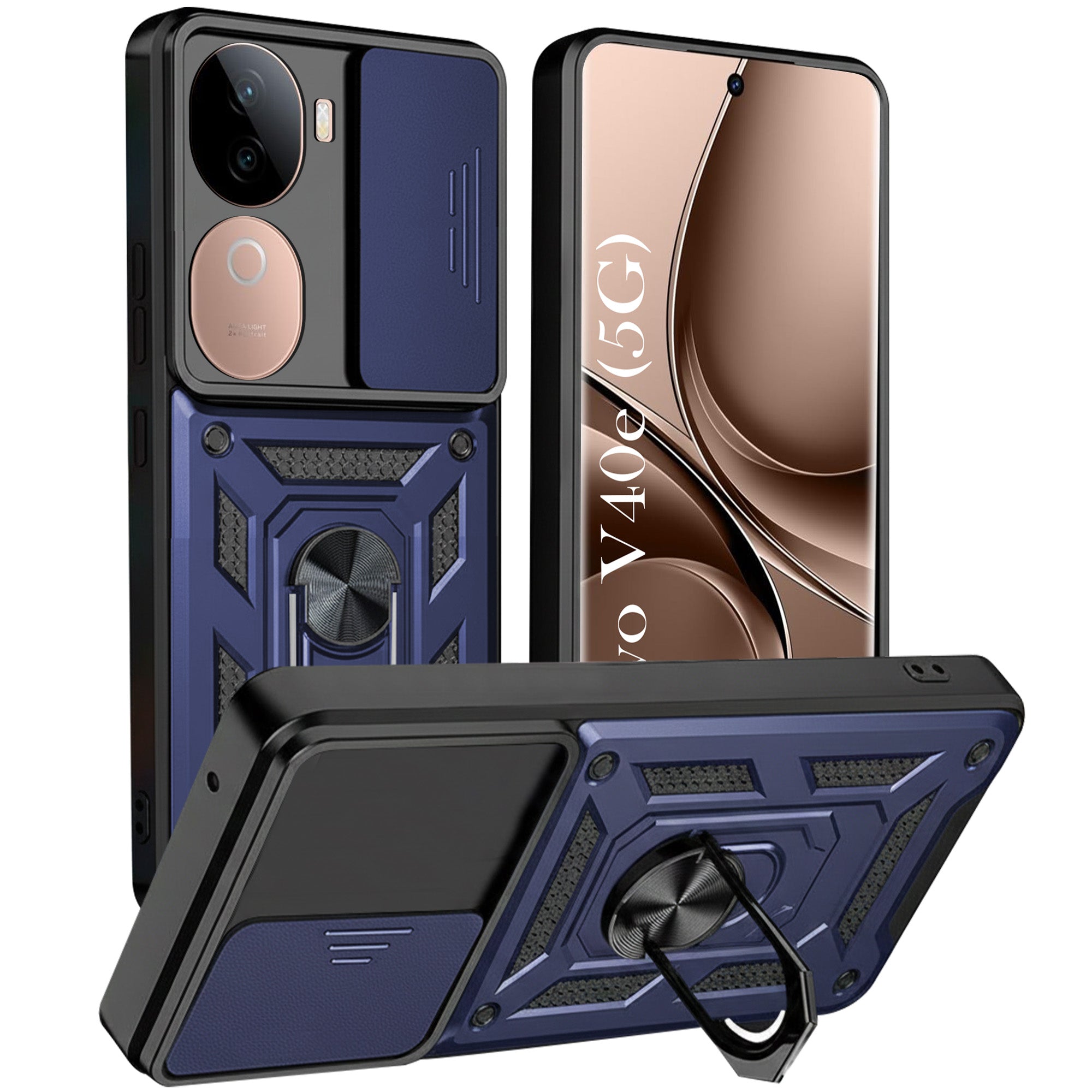 For Vivo V40e Back Cover Case (Hybrid Dual Armor Polycarbonate)