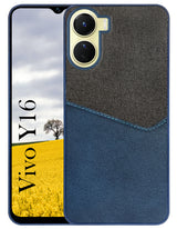For Vivo Y16 Back Cover Case (Dual PU Leather Stitch | Professional Minimalist | Soft and Flexible)