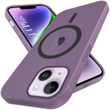 For Apple iPhone 14 Plus Back Cover Case (Frosted Matte Feel | MagSafe Compatible Wireless Charging | Polycarbonate Material)