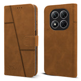For Xiaomi Poco X7  Flip Cover Case ( Stitched Leather with Magnetic Closure)