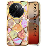 For Vivo iQOO Z10 Back Cover Case  ( Dual Design Glitter Sparkle and Detachable Diamond Print Case | Soft and Flexible)