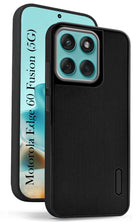 For Motorola Moto Edge 60 Fusion Back Cover Case (Textured Grip Design | Micro-Fiber Cloth Inside | Slim and Light Weight | Soft Touch and Feel | Black)