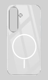 For Samsung Galaxy S25  Back Cover Case (Crystal Clear Case | MagSafe Wireless Charging Support | Hard Anti Yellow | Camera Protection Bump)