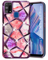 For Samsung Galaxy M31 | M31 Prime Back Cover Case (Dual Design Glitter Sparkle and Detachable Diamond Print Case | Soft and Flexible)