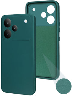 For Realme P4 Back Cover Case (Matte Finish Silicone with Inside Fiber cloth)