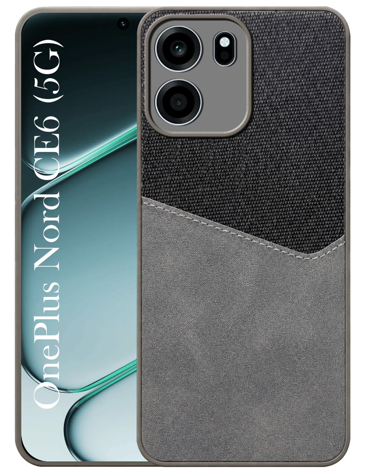 For Oneplus Nord CE 6 Back Cover Case (Dual PU Leather Stitch | Professional Minimalist | Soft and Flexible)