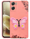 For Motorola Moto G06 Power Back Cover Case (Soft ButterFly Embroidery | Women Teen Girls | Camera Protection| Matte Silicone)