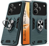 For Realme P4 Pro Back Cover Case (Shockproof Dual Layer Polycarbonate |Ring Holder Kickstand)