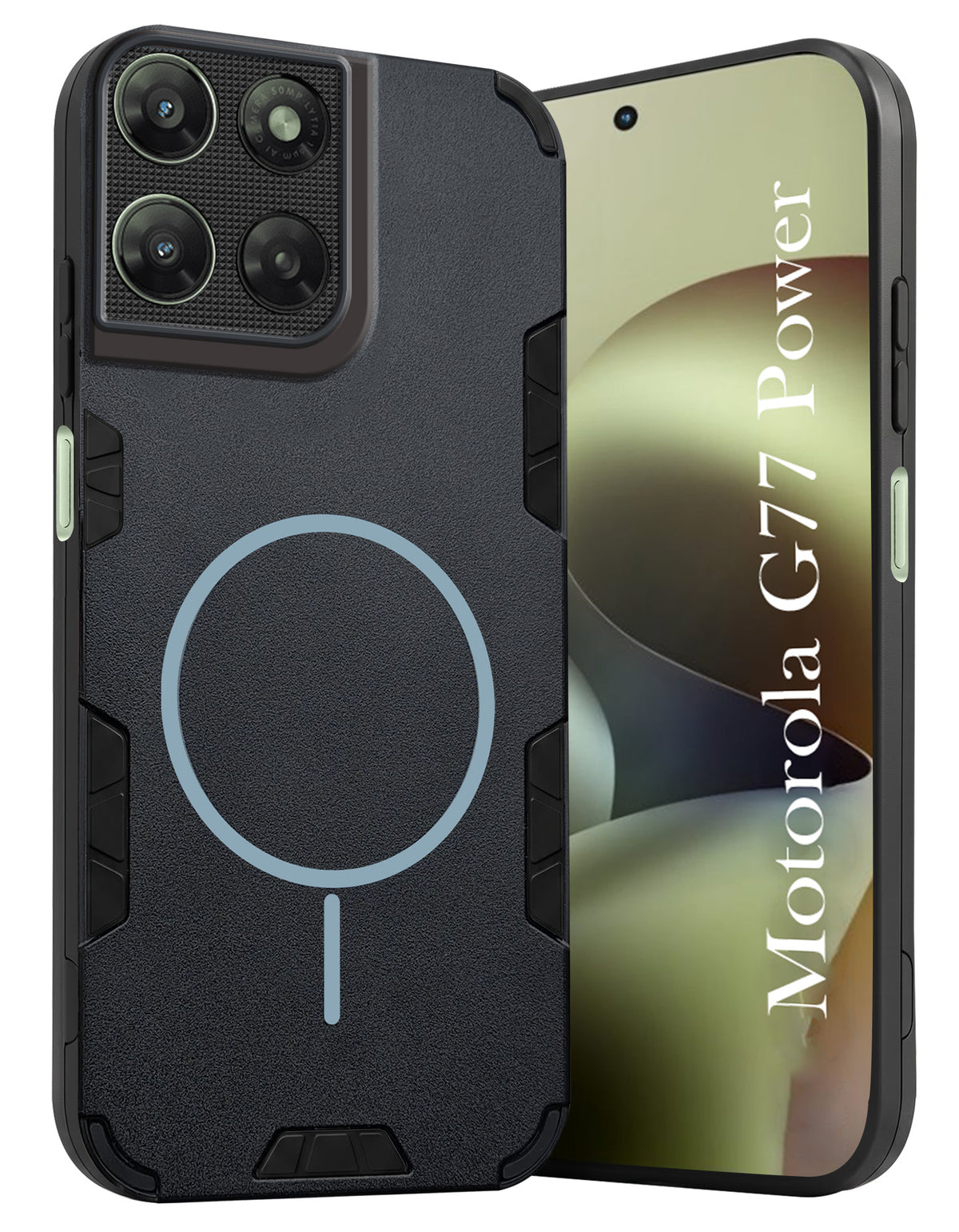 For Motorola Moto G77 Power Back Cover Case (Slim Hybrid Armor | Shockproof Camera Protection | Rugged Dual Layer)