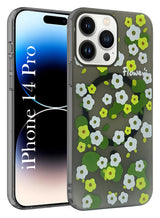 For Apple iPhone 14 Pro Back Cover Case (Cute Floral Design | Flower Print for Girls | MagSafe Compatible Wireless Charging)