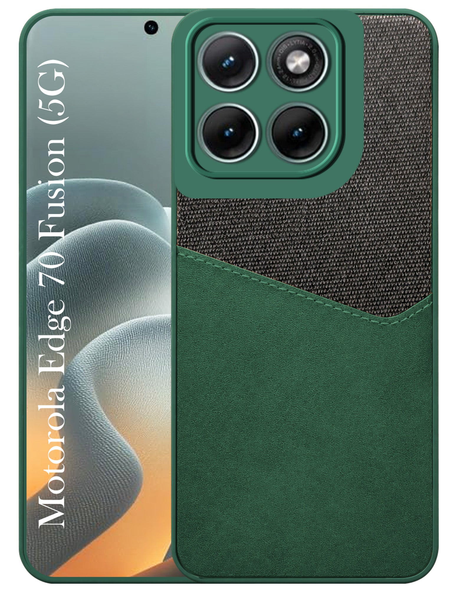 For Motorola Moto Edge 70 Fusion Back Cover Case (Dual PU Leather Stitch | Professional Minimalist | Soft and Flexible)