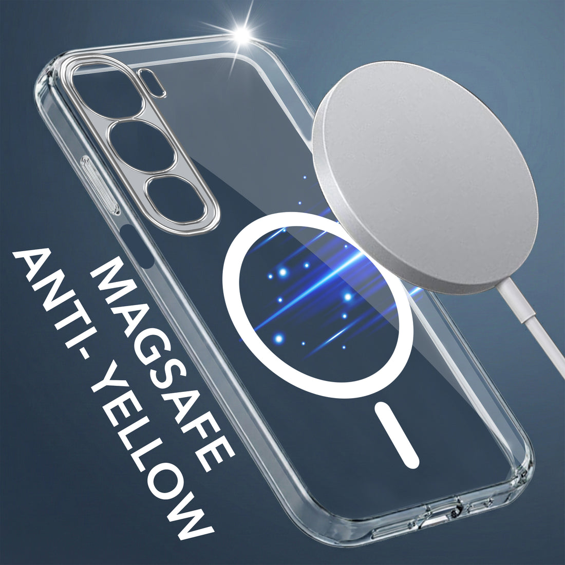 For Vivo Y31 5G Back Cover Shockproof Crystal-Clear (Magsafe Wireless Support | Drop & Camera Protection | Hard Polycarbonate)