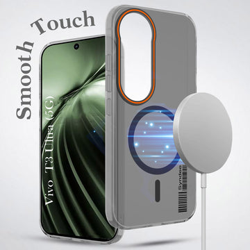 For Vivo T3 Ultra Back Cover Case (Soft Touch | Camera Bump Protection | MagSafe Compatible | Matte Finish)