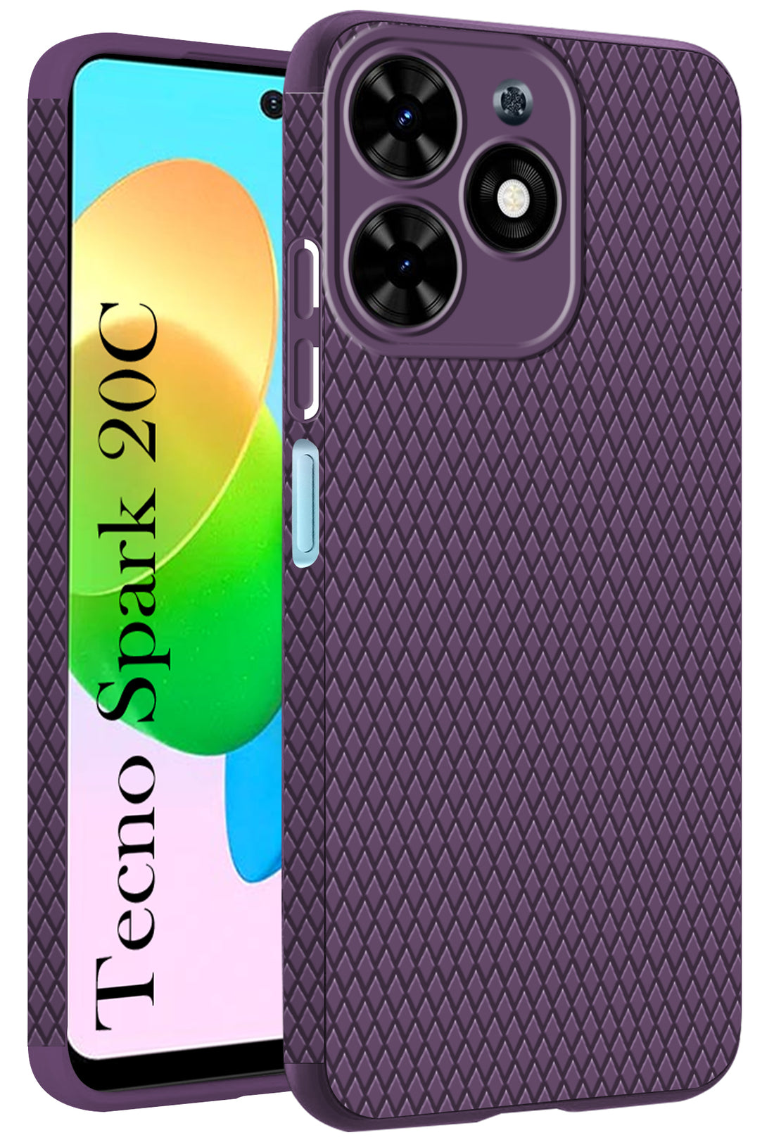 For Tecno Spark 20C Back Cover Case (Liquid Silicone | Side Grip | Camera Protection)