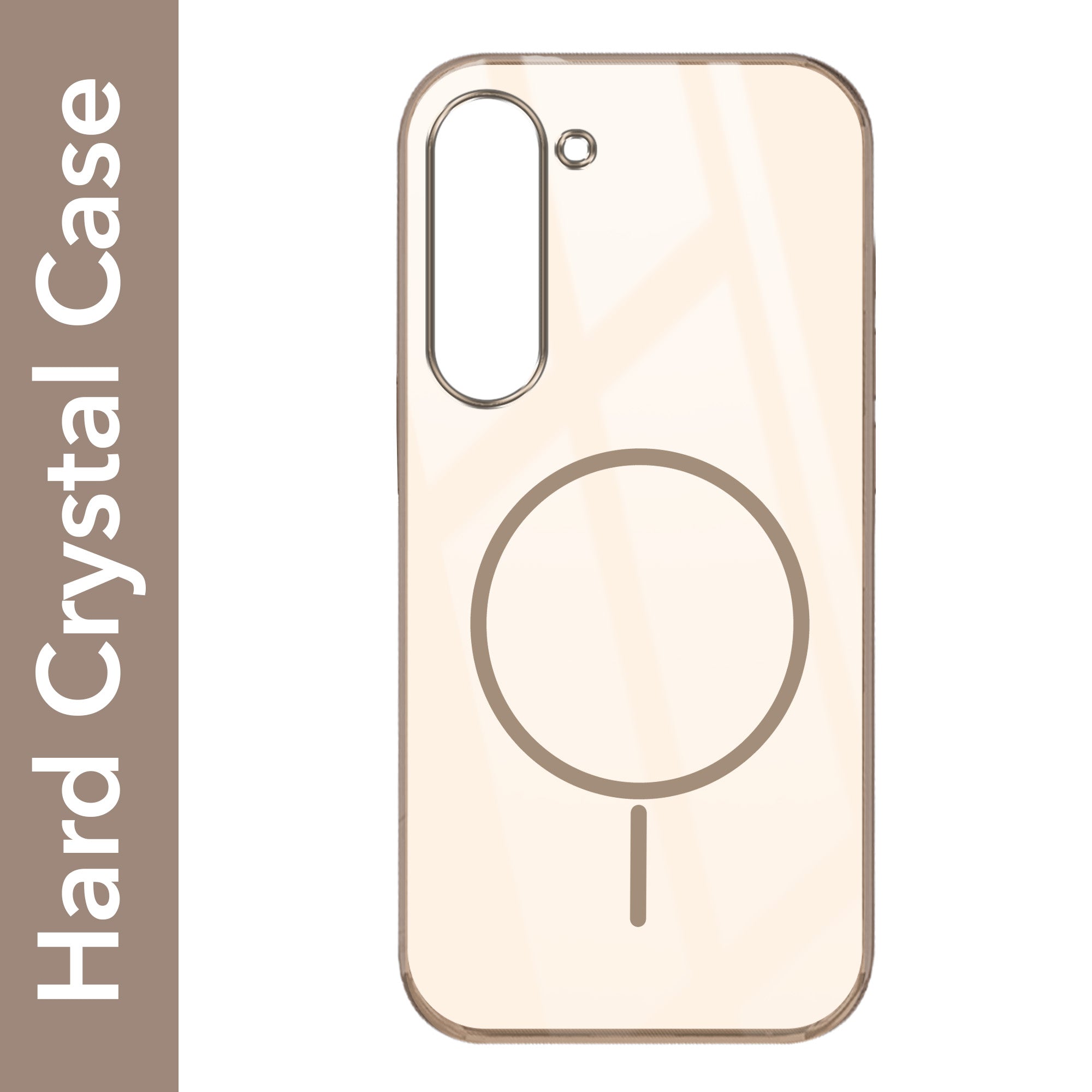 For Samsung Galaxy S23 Plus Back Cover Case Crystal Anti Yellow (MagSafe Wireless Charging Support |Camera Protection Bump)