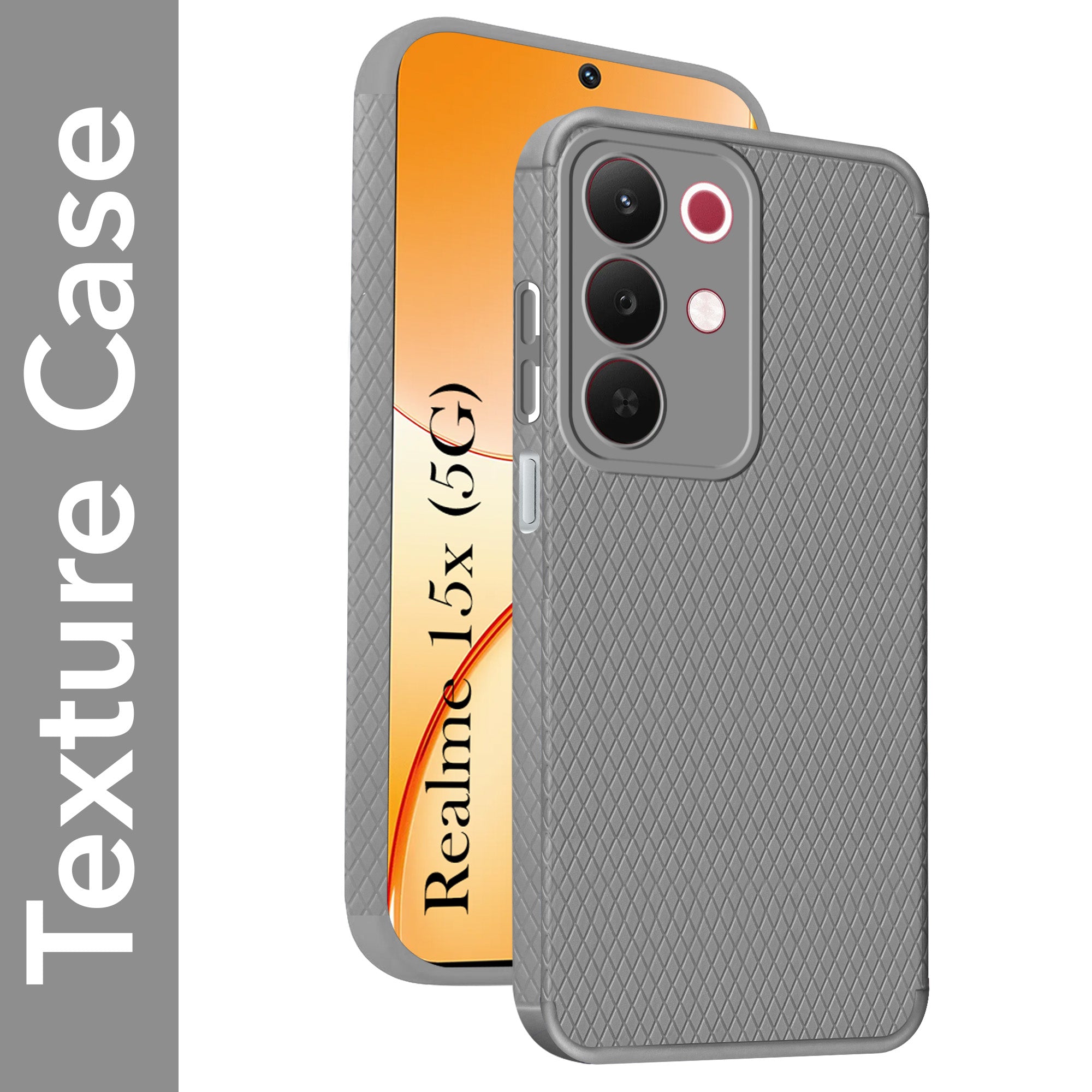 For Realme 15X Back Cover Case Liquid Silicone (Camera Protection | Side Grip Texture | Soft and Flexible)