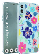 For Nothing CMF Phone 1 Back Cover Case (Cute Floral Design | Flower Print for Girls | MagSafe Compatible Wireless Charging)