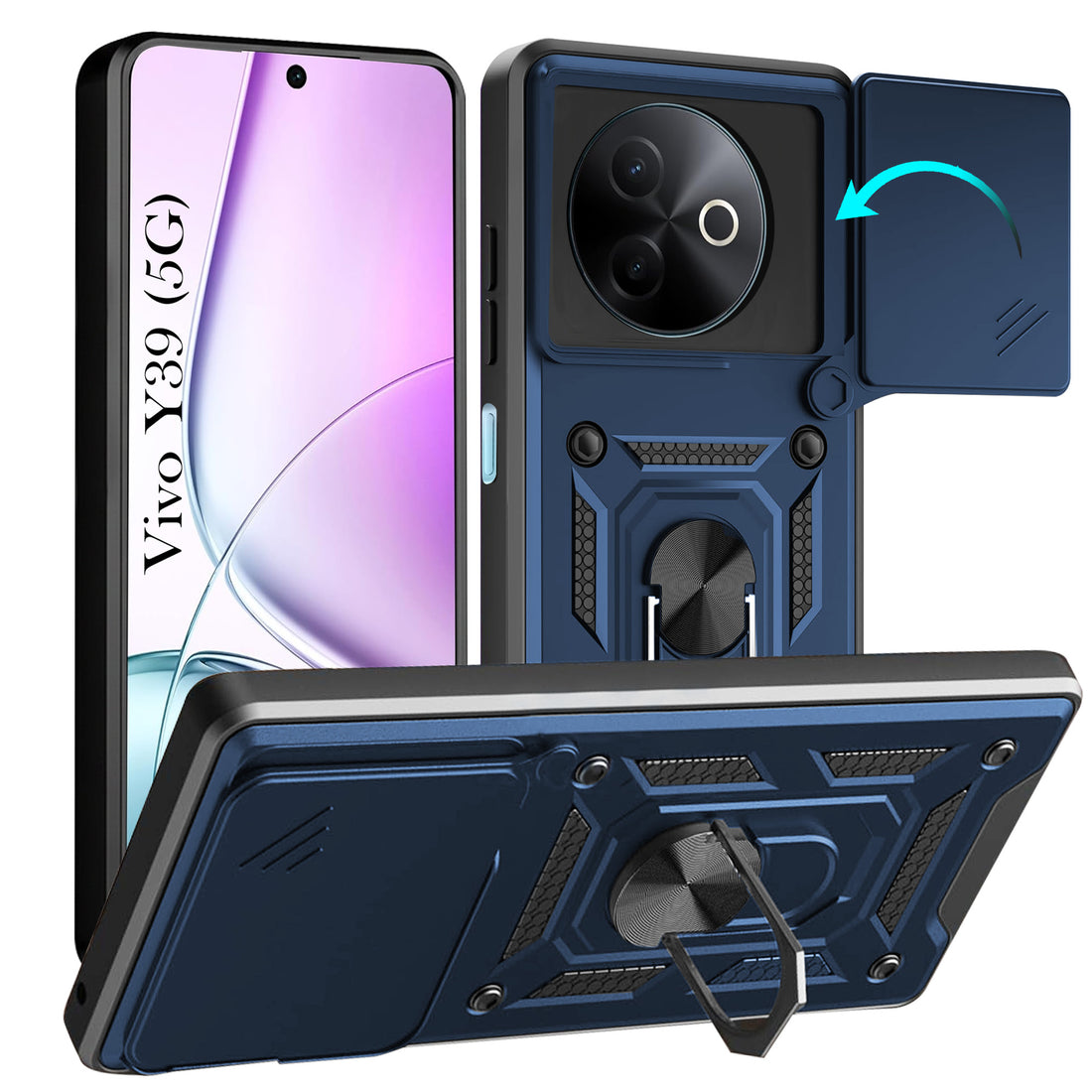 For Vivo Y39 Back Cover Case (Hybrid Dual Armor Polycarbonate)