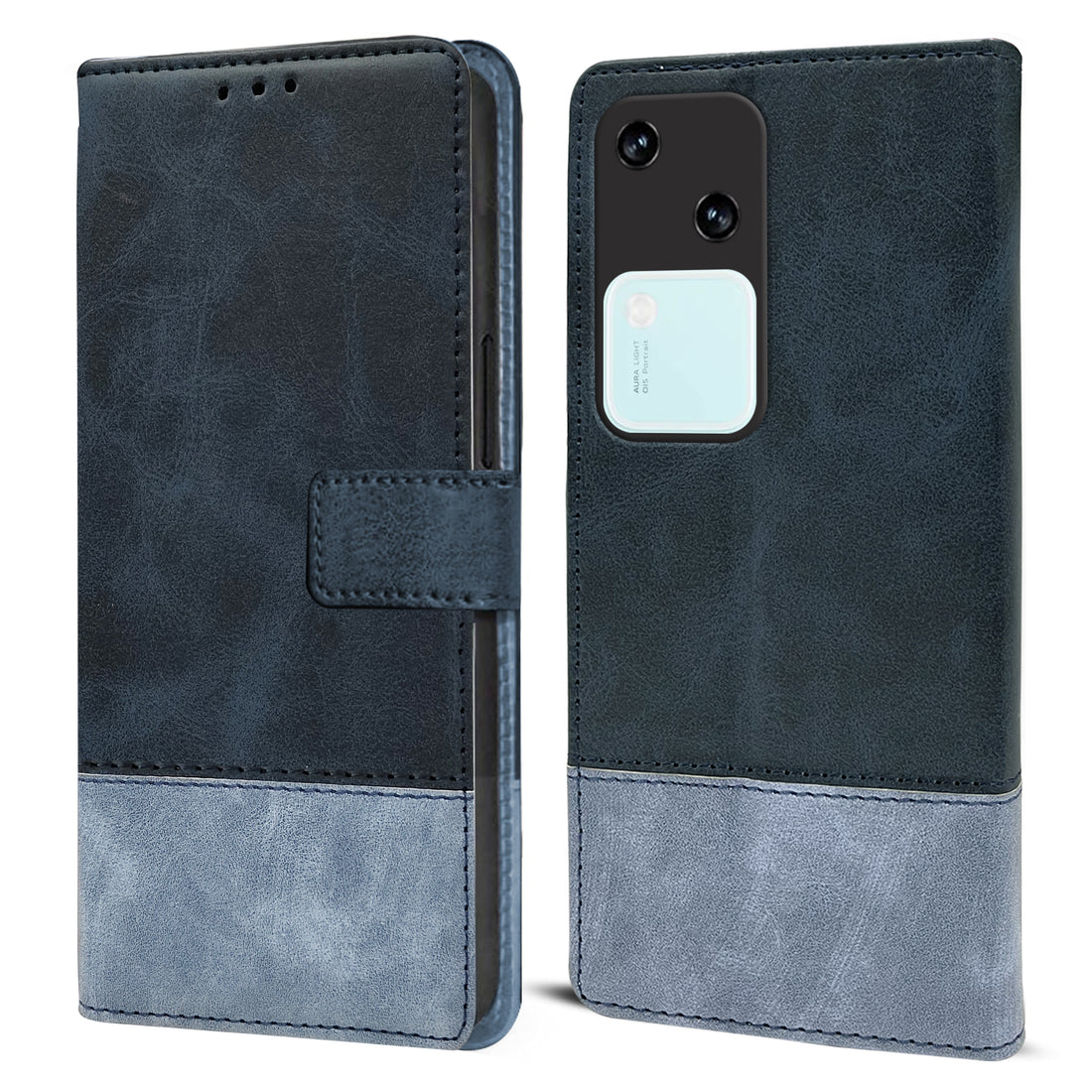 For Vivo V30 5G Flip Cover Case (Professional Dual Leather Wallet with Magnetic Closure)