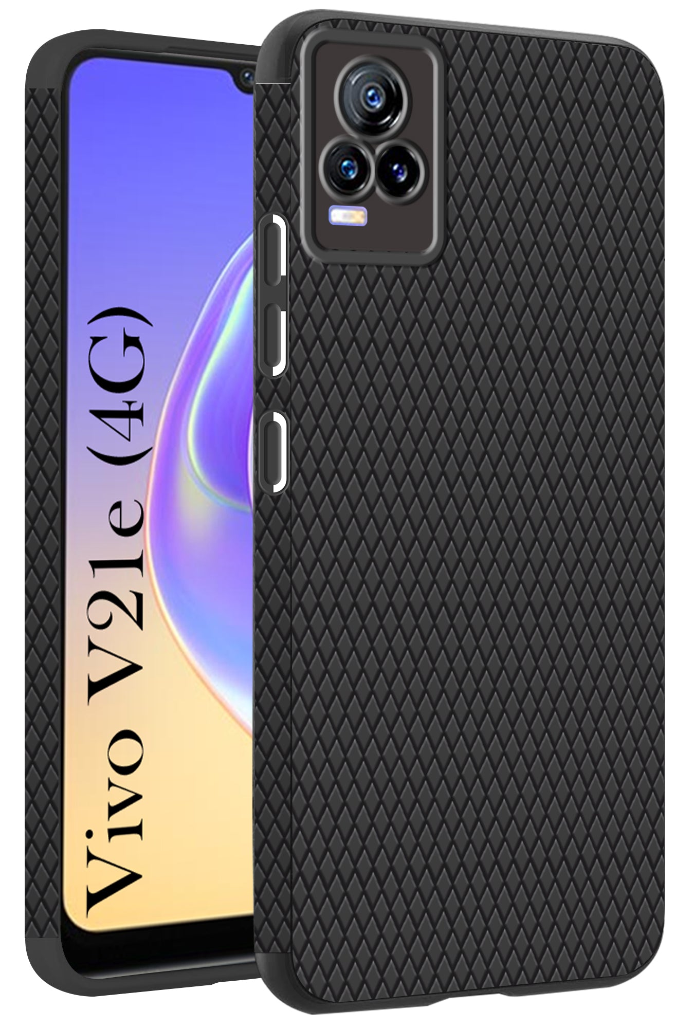 For Vivo V21e 4G Back Cover Case (Liquid Silicone | Side Grip | Camera Protection)
