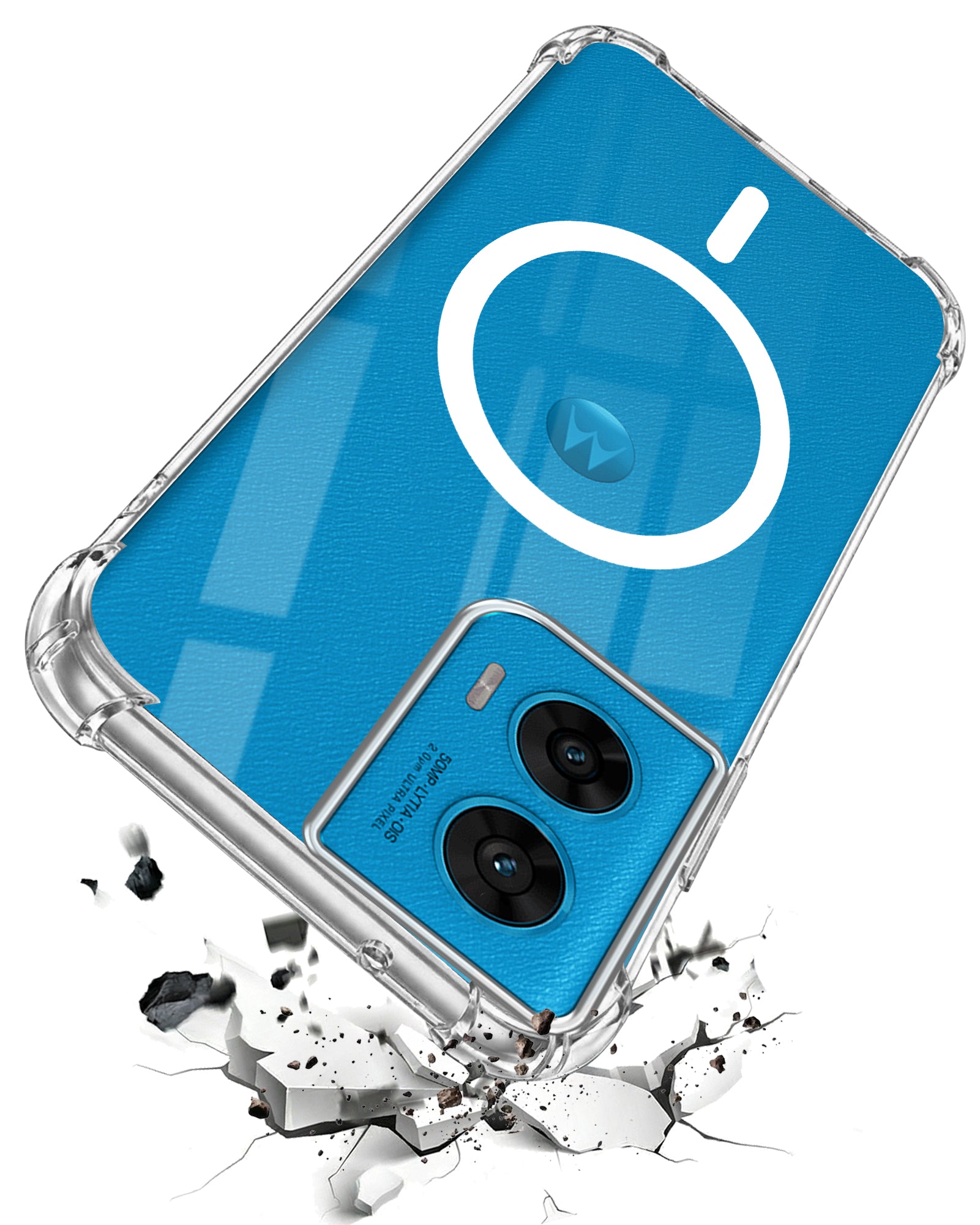 For Motorola Moto G96 Back Cover Shockproof Crystal-Clear (Magsafe Wireless Support | Drop & Camera Protection | Hard Polycarbonate)