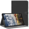For Lava Aura T81N 8 Inch Flip Cover Folio Case (PU Matte Leather | Multi-Angle Smart Stand | Card Storage Slots | Silicone Back Pouch)