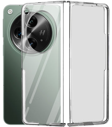 For OnePlus Open Back Cover Case (Hard Anti Yellow Clear Case | Sleek Hard Crystal Clear | Drop & Camera Protection | Shockproof Polycarbonate)