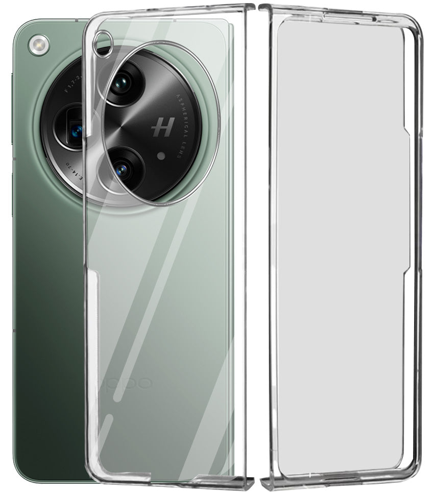 For OnePlus Open Back Cover Case (Hard Anti Yellow Clear Case | Sleek Hard Crystal Clear | Drop & Camera Protection | Shockproof Polycarbonate)