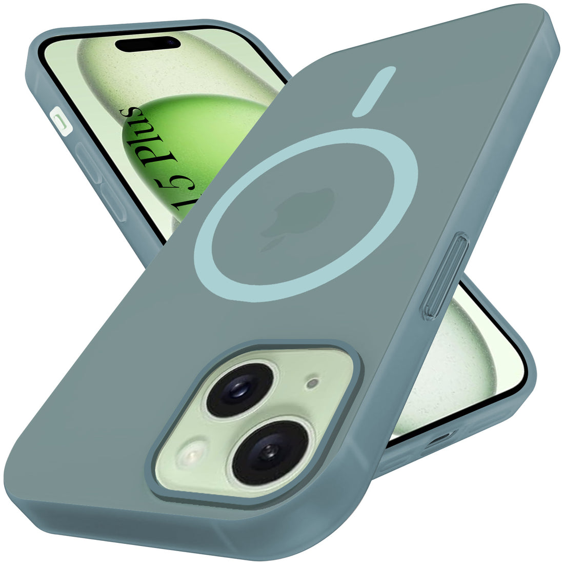 For Apple iPhone 15 Plus Back Cover Case (Frosted Matte Feel | MagSafe Compatible Wireless Charging | Polycarbonate Material)
