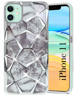 For Apple iPhone 11 Back Cover Case ( Dual Design Glitter Sparkle and Detachable Diamond Print Case | Soft and Flexible)