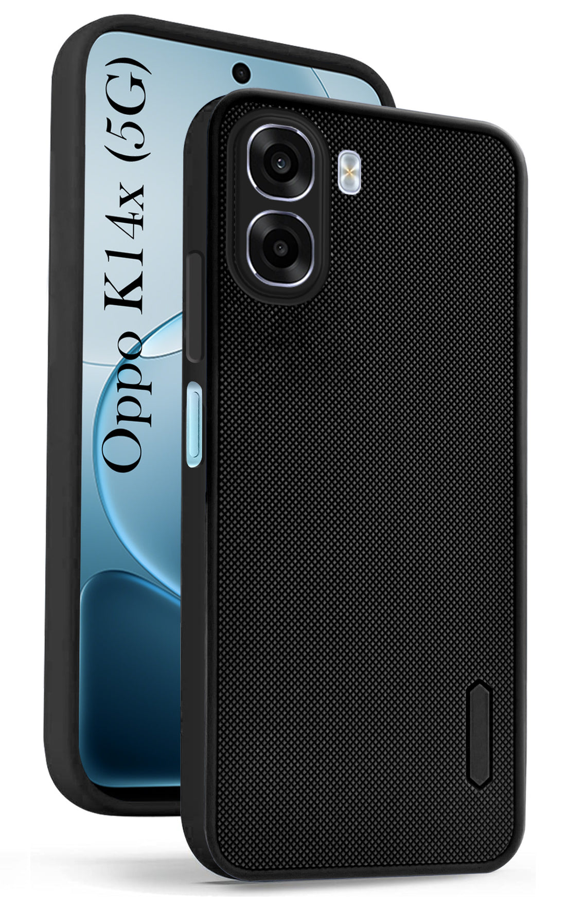 For Oppo K14x 5G Back Cover Case Rubberised (Textured Grip Design | Micro-Fiber Cloth Inside | Slim and Light Weight | Soft Touch and Feel)