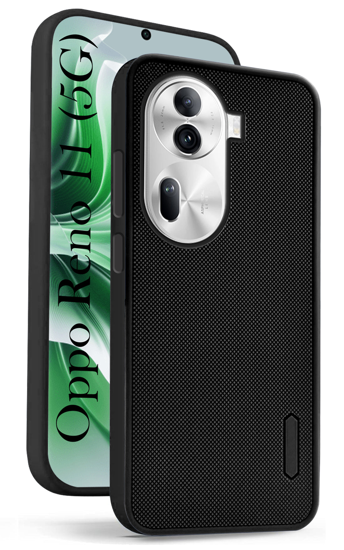 For Oppo Reno11 5G Back Cover Case Rubberised (Textured Grip Design | Micro-Fiber Cloth Inside | Slim and Light Weight | Soft Touch and Feel)