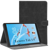 For Lenovo Tab 4 8 Flip Cover Folio Case (PU Leather | Multi-Angle Smart Stand | Card Storage Slots | Silicone Back Pouch)