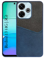For Xiaomi Mi Redmi 13 4G | 5G Back Cover Case (Dual PU Leather Stitch | Professional Minimalist | Soft and Flexible)