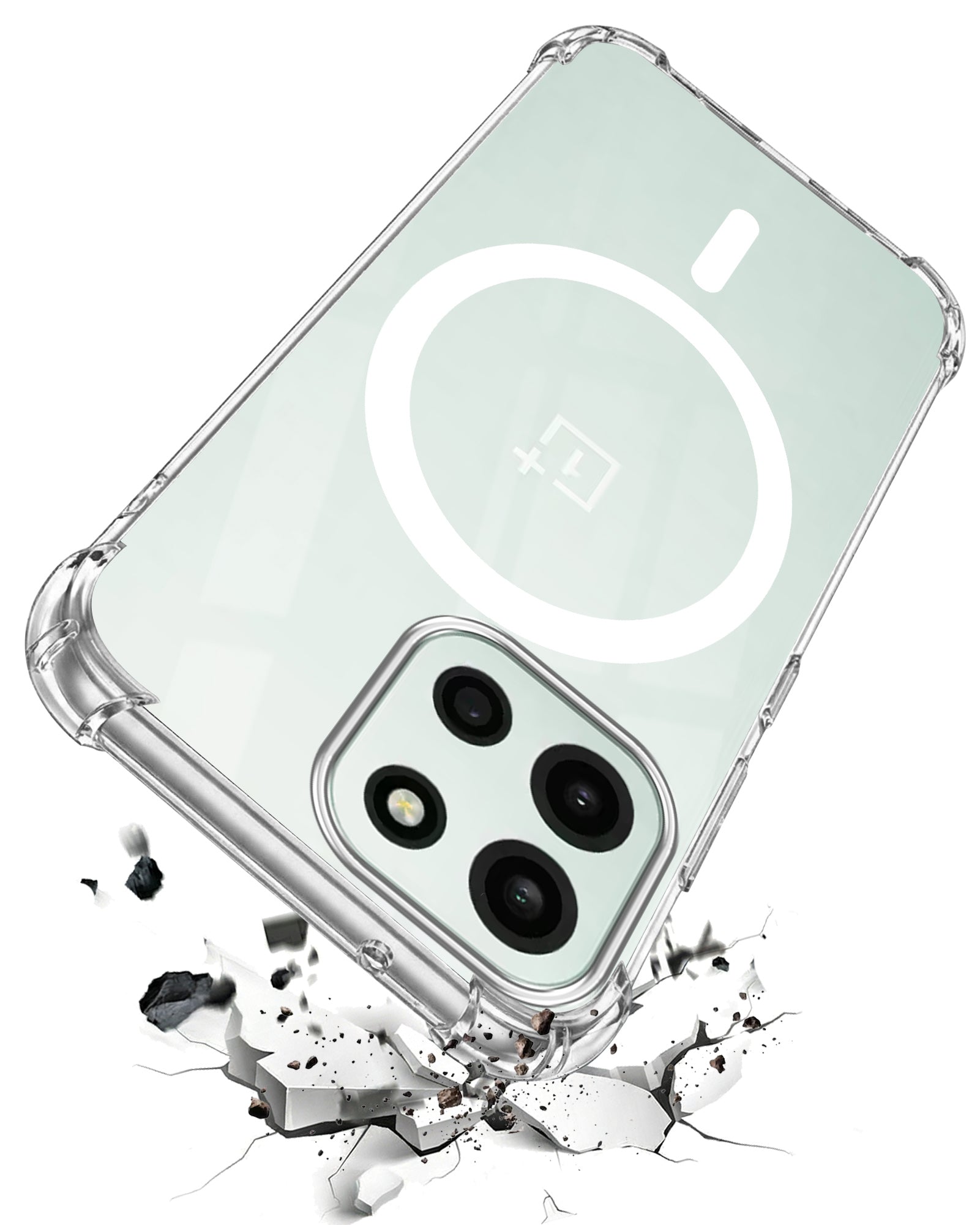 For Oneplus Nord 6 Back Cover Shockproof Crystal-Clear (Magsafe Wireless Support | Drop & Camera Protection | Hard Polycarbonate)