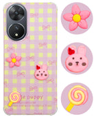 For Vivo T2 Back Cover Case (3D Cute Cartoons | Hard Back Side Soft | Matte Premium Finish | HD Printing)
