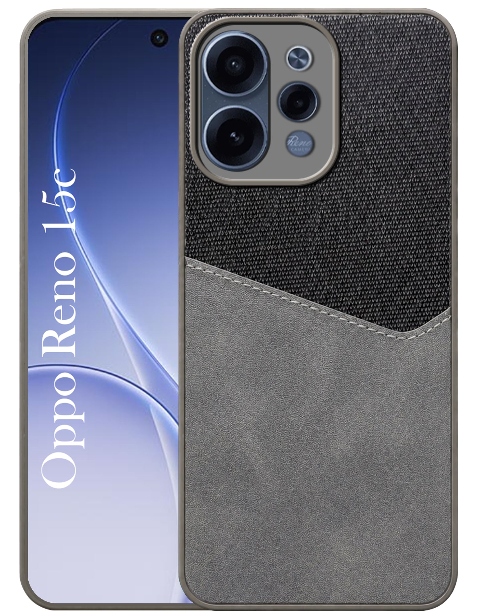 For Oppo Reno 15c Back Cover Case (Dual PU Leather Stitch | Professional Minimalist | Soft and Flexible)