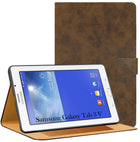 For Samsung Galaxy Tab 3V T116 7 Inch SM-T116/T116BU/T116NQ/SM-T116NU/T116NY Flip Cover Folio Cover (PU Leather | Multi-Angle Smart Stand | Card Storage Slots | Silicone Back Pouch)