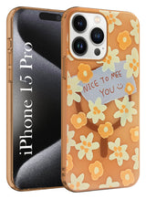 For Apple iPhone 15 Pro Back Cover Case (Cute Floral Design | Flower Print for Girls | MagSafe Compatible Wireless Charging)
