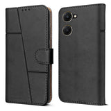 For Vivo iQOO Z9 Lite 5G Flip Cover Case ( Stitched Leather with Magnetic Closure)