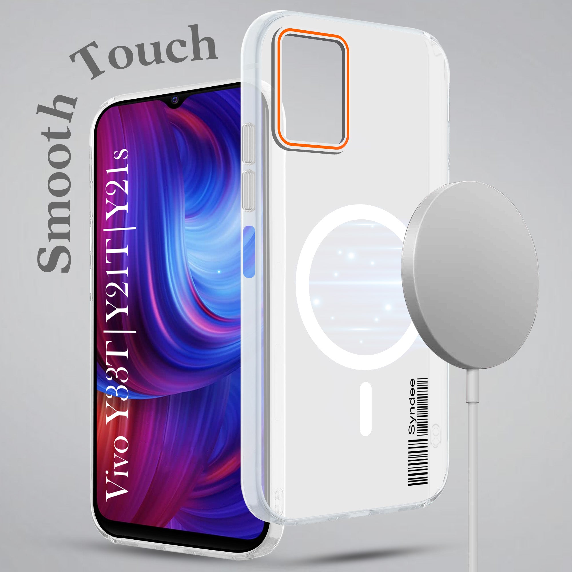 For Vivo Y33T | Vivo Y21T | Vivo Y21s Back Cover Case (Soft Touch | Camera Bump Protection | MagSafe Compatible | Matte Finish)