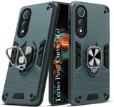 For Tecno Pova Curve Back Cover Case (Shockproof Dual Layer Polycarbonate |Ring Holder Kickstand)