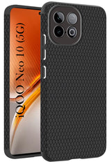 For Vivo iQOO Neo 10 Liquid Silicone Back Cover Case (Camera Protection | Side Grip Texture | Soft and Flexible)