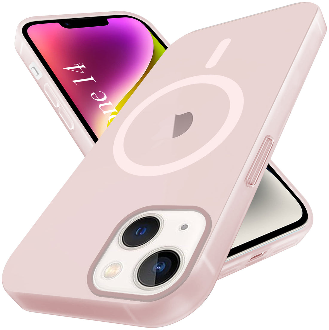 For Apple iPhone 14 Back Cover Case (Frosted Matte Feel | MagSafe Compatible Wireless Charging | Polycarbonate Material)