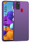 For  Samsung Galaxy A21s Hard Back Cover Case (Velvet Touch | Professional Glossy Finish | Camera Protection Bump)