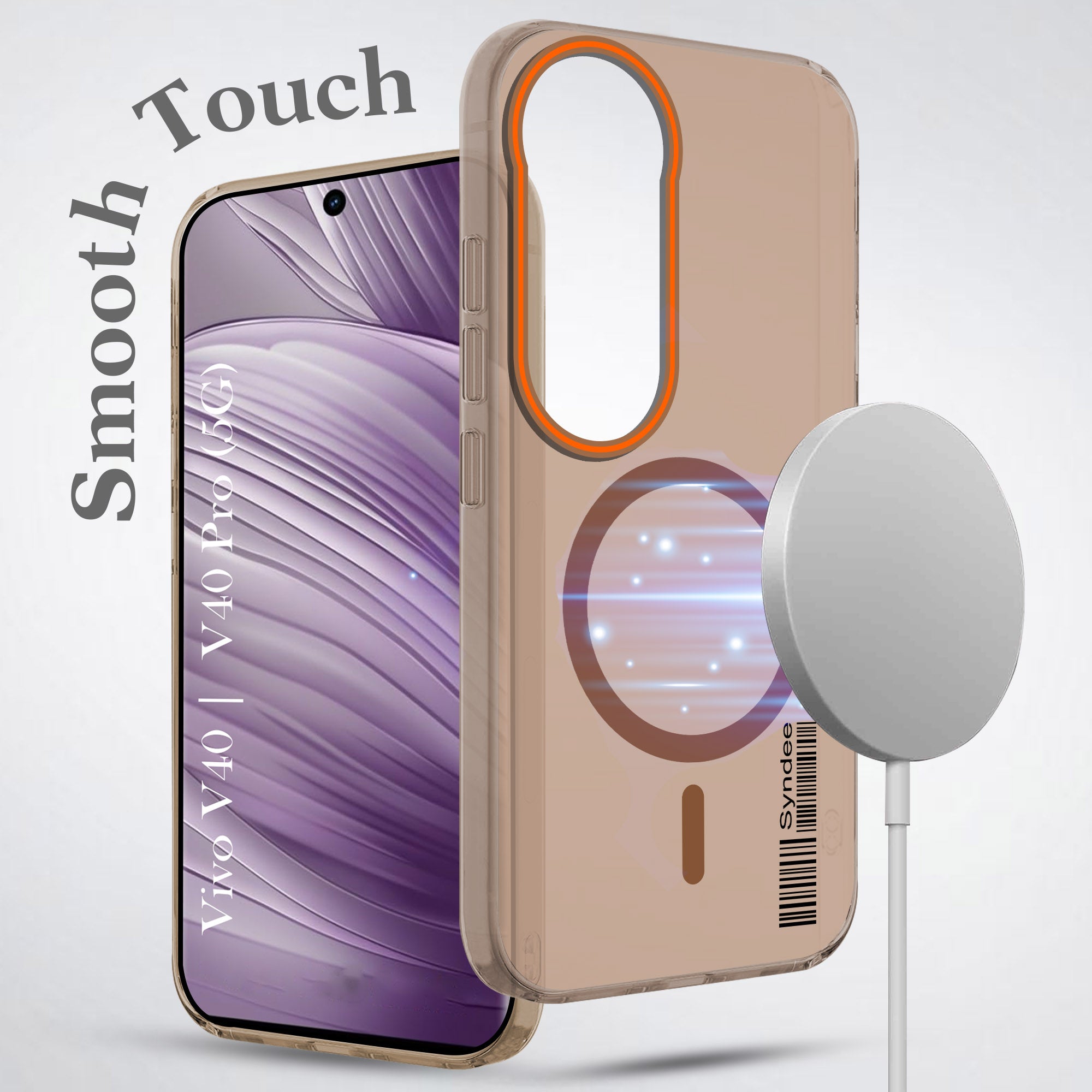 For Vivo V40 | Vivo V40 Pro 5G Back Cover Case (Soft Touch | Camera Bump Protection | MagSafe Compatible | Matte Finish)