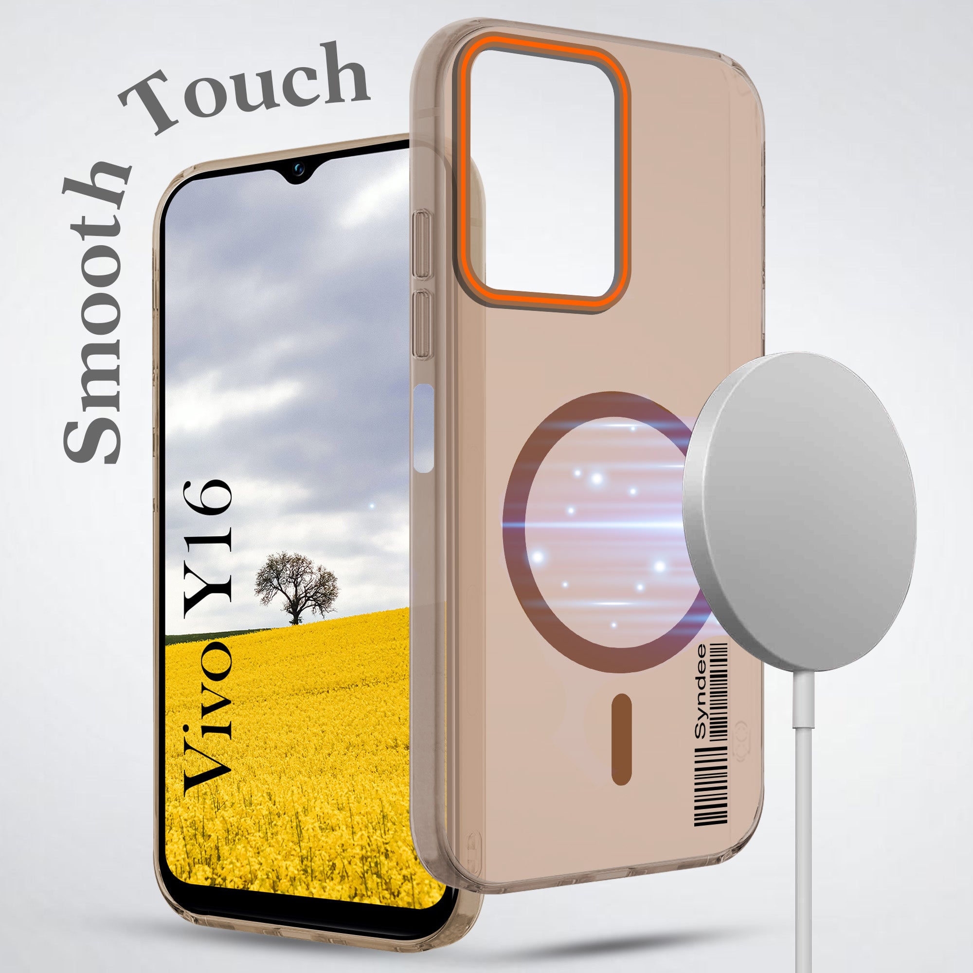 For Vivo Y16 Back Cover Case (Soft Touch | Camera Bump Protection | MagSafe Compatible | Matte Finish)