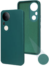 For Vivo T4 Ultra Back Cover Case (Matte Finish Silicone with Inside Fiber Cloth)